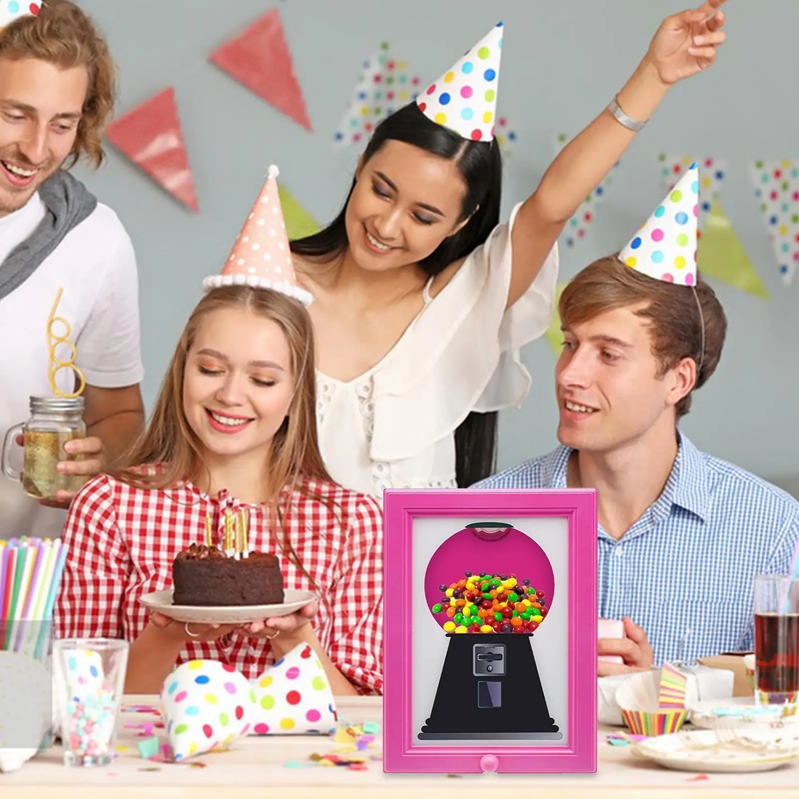 Creative Candy Dispenser Picture Frame Hanging Handy Candy Frame Easy Restock Moisture proof Durable Candy Dispenser for Shop