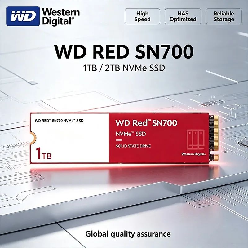 WD Red SN700 PCIe 4.0 NVMe SSD 500GB/1TB/2TB M.2 2280 NAS Optimized High Speed Internal Solid State Drive for PC & Laptop