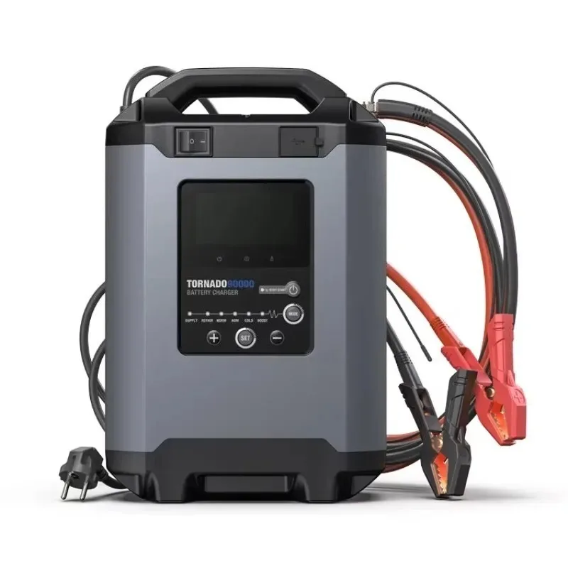Tornado90000 T90A Intelligent Portable Lead Acid Automatic Smart 12v 24v Volt 12 v Auto Battery Charger for Car