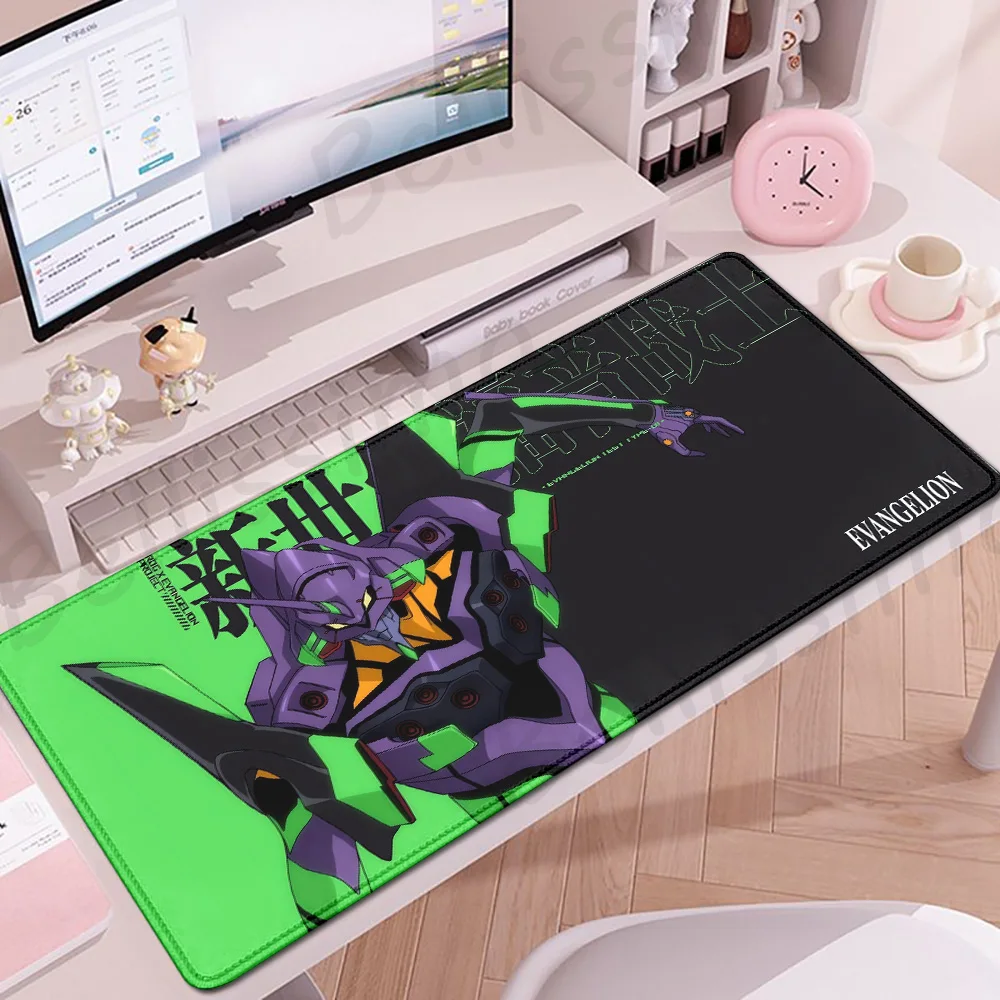 Anime Muismat E-Evangelion Grote Gaming Muismat Xxl Gamer Uitgebreide Bureau Mat E-Sport Muis Mat Rubber PC toetsenbord Bureau Pad