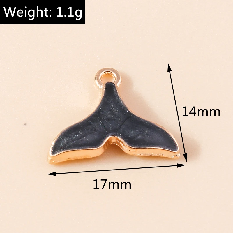 Leslie 10 teile/los Emaille Marine Leben Nette Fischschwanz Meerjungfrau Charms Anhänger für Halskette Ohrringe DIY Schmuck Machen Zubehör – Detail 20