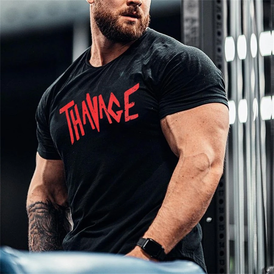 

Male Training Workout Cotton Tees Top 2023 men Casual Oversized short sleeves cotton t shirt Gym Fitness New Fashion Clothes