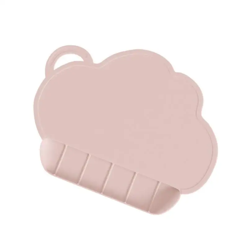 U13F Baby Feeding Plate Kids Placemats with Catching Pocket Travel Dinner Placemat for Toddlers Kid Cloud Tablemat
