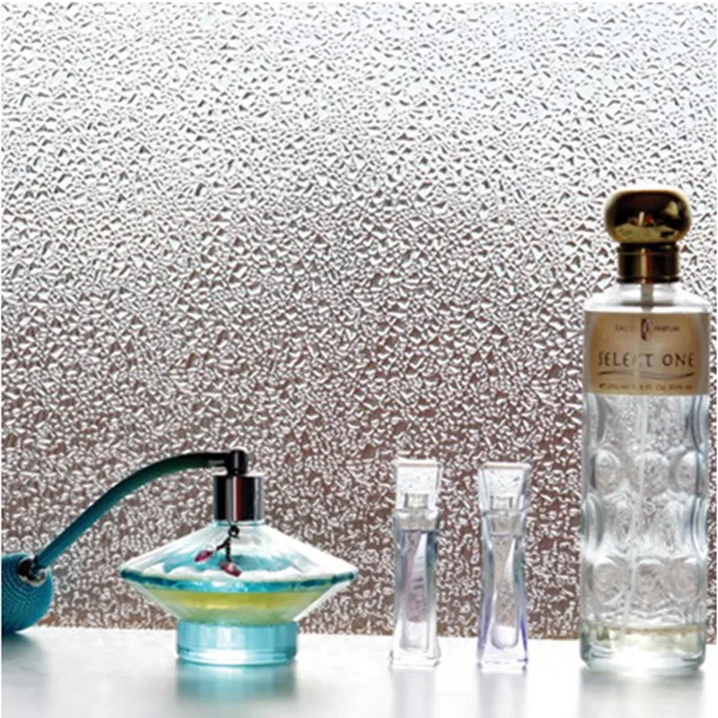 High-End Water Ripple Sticker Sliding Door Privacy Protection 3D Water Bead Retro PVC Material Glass Film