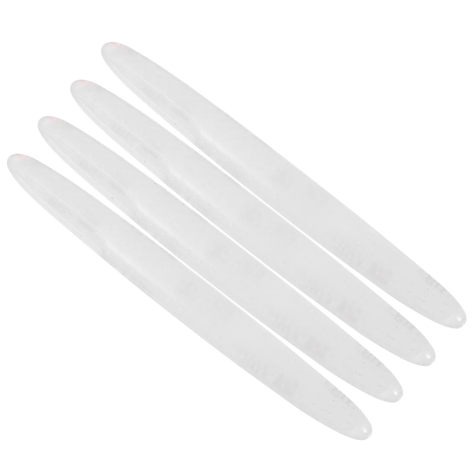 4Pcs Car Door Anti-Scratch Sticker Kit Universal Fit Transparent Silicone Safety Guard Strip for Driving Protection Door Trim