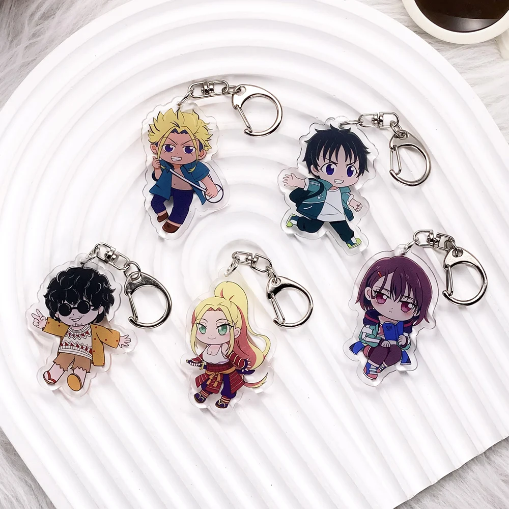 Personajes de Anime Zom 100 llavero acrílico para coche accesorios Kawaii bolso encanto creativo mochila colgante llavero regalos para amigos