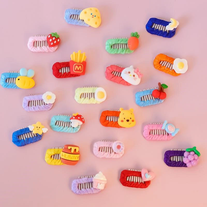 Lovely Cartoon Food Pet Hair Accessories Papillon BB Hairpins for Small Dogs Maltese Long Hair Kitten Handmade DIY Pet Products