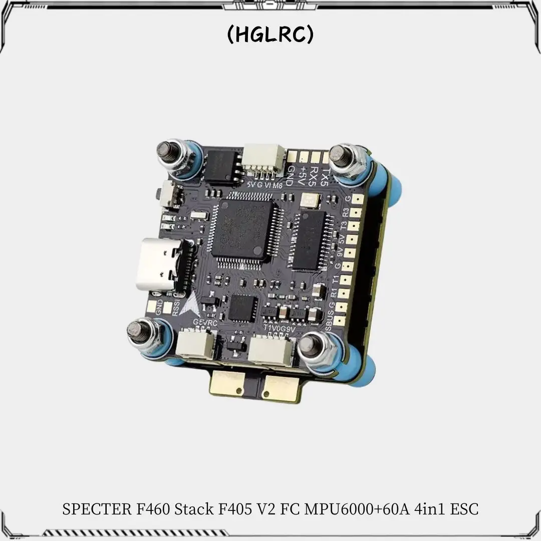 HGLRC SPECTER F460 Stack F405 V2 MPU6000 Flight Controller BLHELI_S 60A 4in1 ESC 30X30mm 2-6S for FPV Freestyle Drone