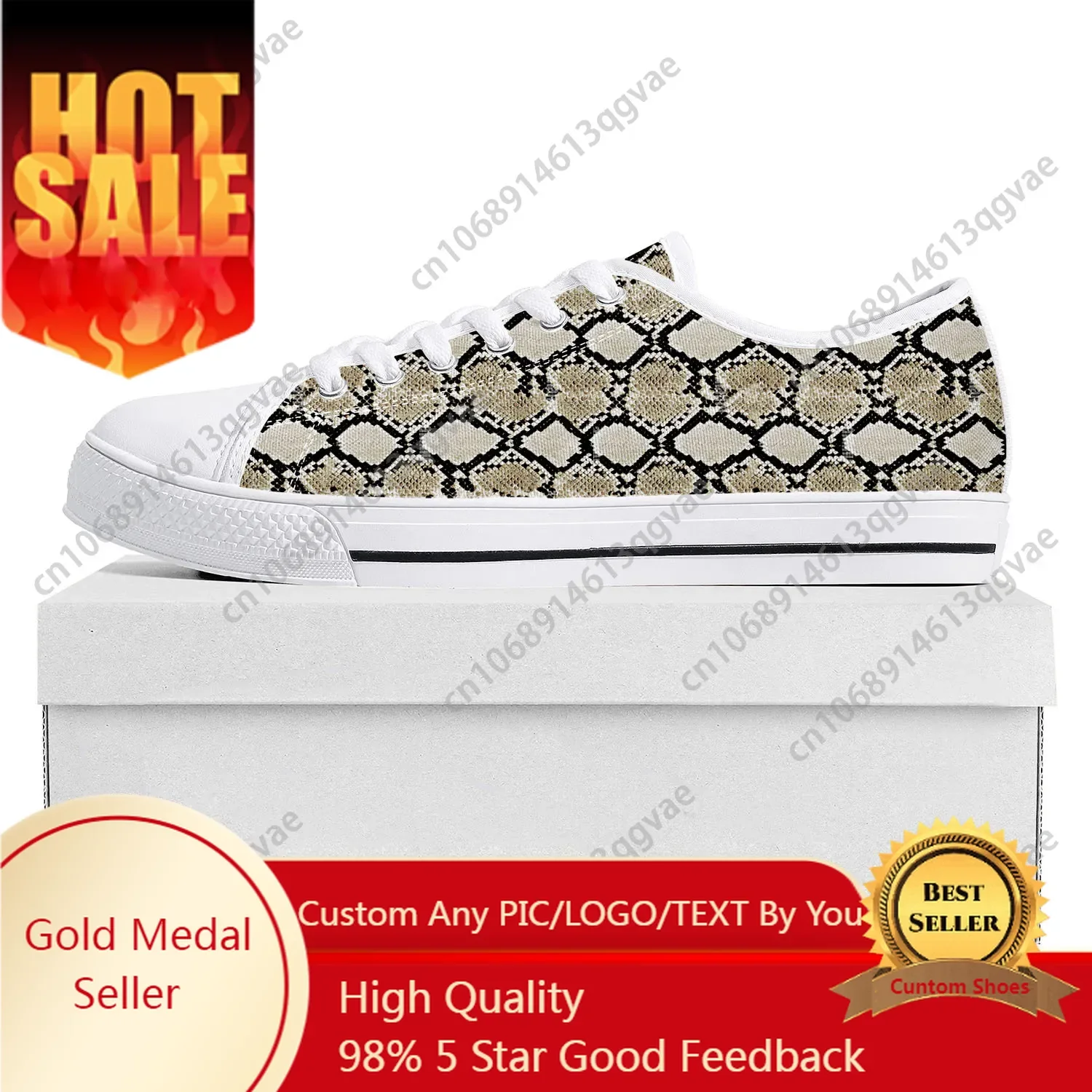 

Snake Skin Pattern Low Top High Quality Sneakers Mens Womens Teenager Canvas Sneaker Tide Printed Causal Couple Custom Shoe