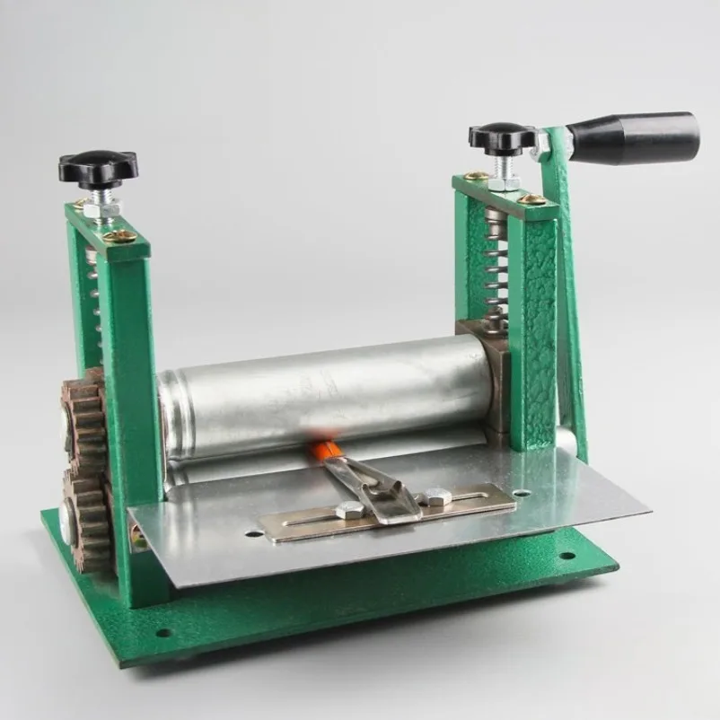 Hand Operated Leather Strip Drawing Machine Manual Belt Pressing Glue Tube Flattening Leather Processing Machinery