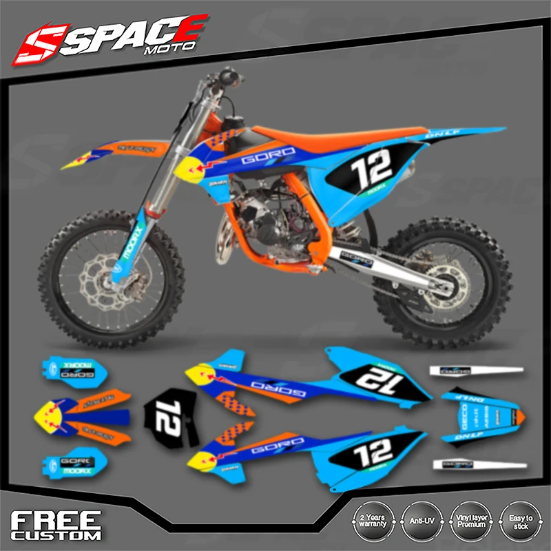 

SPACE индивидуальная мотоциклетная графическая фоновая наклейка для KTM SX SX85 2018 2019 2020 2021 2022 2023 2024 18-24 SX85 наборы наклеек 01