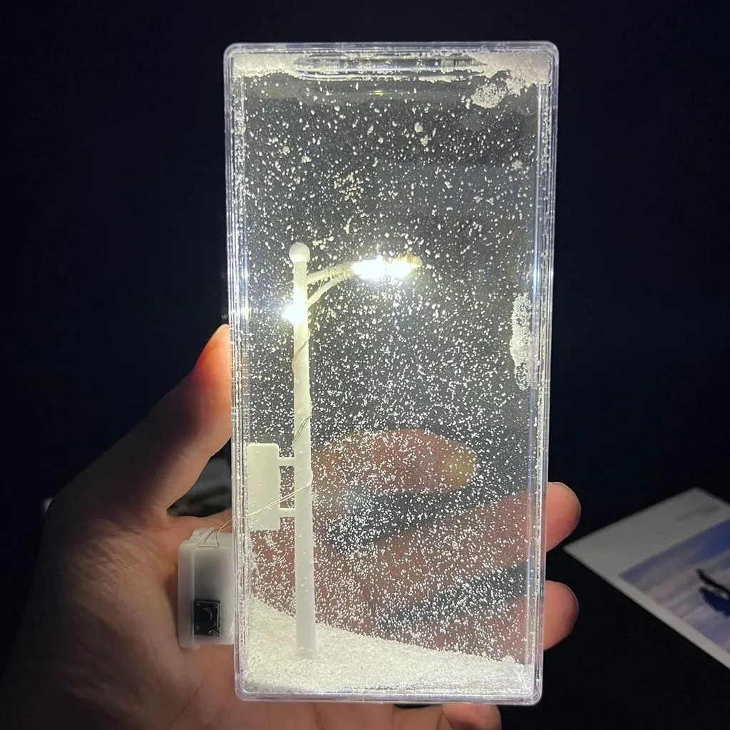 LED Snow Night Light Handmade DIY Decorative Light Children's Gift Festival Lighting Bedroom Girl Light Girl Gift