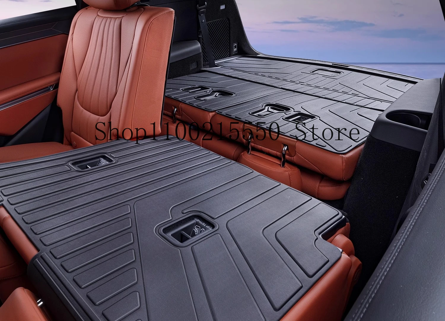 ل BYD tang L DMI/EV 2025 2026 TPE الحصير الخلفي الجذع مقاوم للماء المضادة للخدش البضائع بطانة صينية عدم الانزلاق الأمتعة وسادة واقية #5