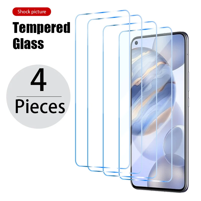 4PCS Protective Glass for Honor 8X 9 10 30 50 Lite 20 Pro Tempered Glass for Honor 9X 10i 20i 30i Premium Glass