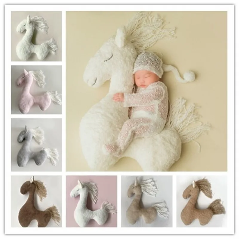 1pc Baby Photography Props Little Horse Studio's Full Moon and 100 Day Baby Nordic Unicorn Photo Shoot Studio Accessories