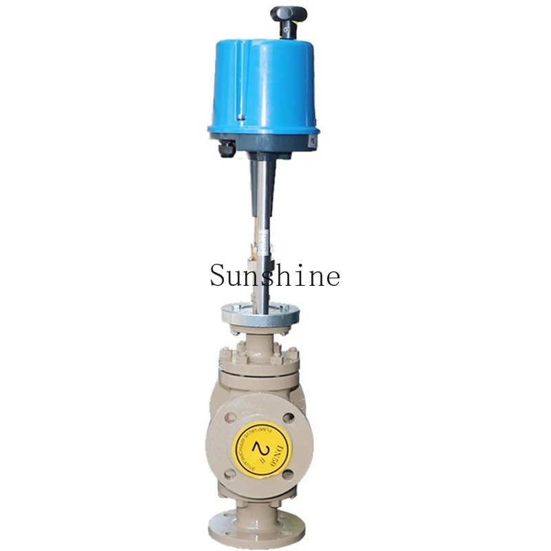 ZDLQ-16C صمام تنظيم كهربائي ثلاثي الاتجاهات درجة حرارة عالية ZDLX صمام عكسي DN80 100