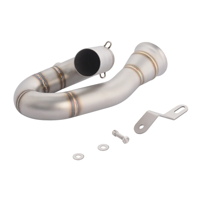 

For Zontes 703RR 2024-2026 703R 2025-2026 Motorcycle Exhaust System Mid Link Pipe 304 Stainless Steel Slip On 51mm Connect Tube
