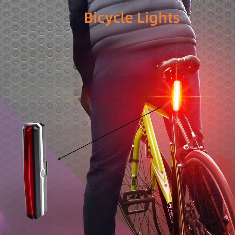 Bike Headlight Tail Light USB-C Rechargeable LED Bicycle Lights Set Front Back Night Riding Cycling Safety