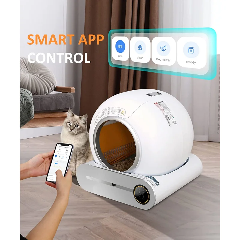 Inteligente Arenero Para Gatos Automatico Pet Accessories Apps Wifi Connect Self Cleaning Kitty Robot 4 Automatic Cat Litter Box