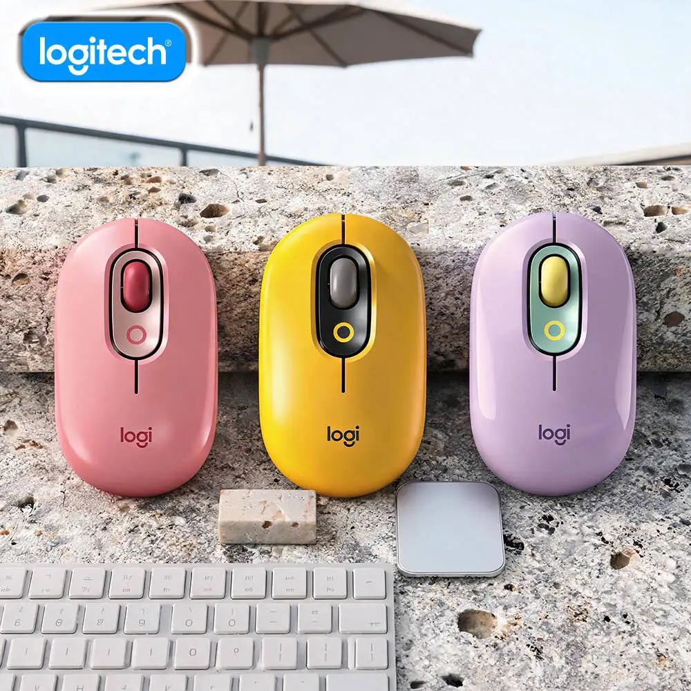 Logitech   POP Wireless Mouse Dual-Mode Bluetooth 2.4GHz Silent Scroll 18-Month Battery for City Tour Sightseeing Work Use