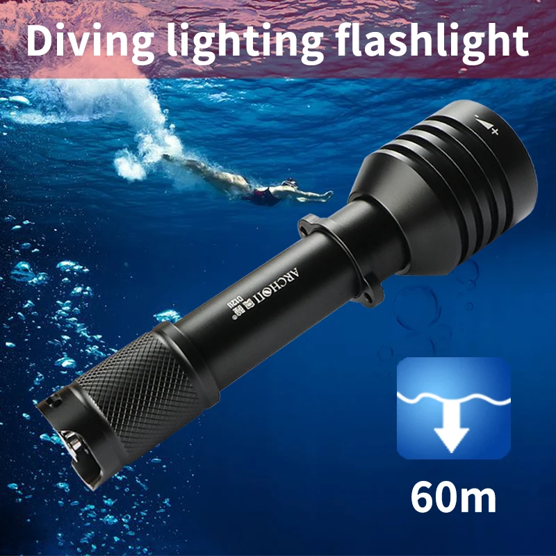 ARCHON D12U Zoom diving video lights Red Blue lighting Diving flashlight Underwater 100m Scuba torch Dive photography fill light