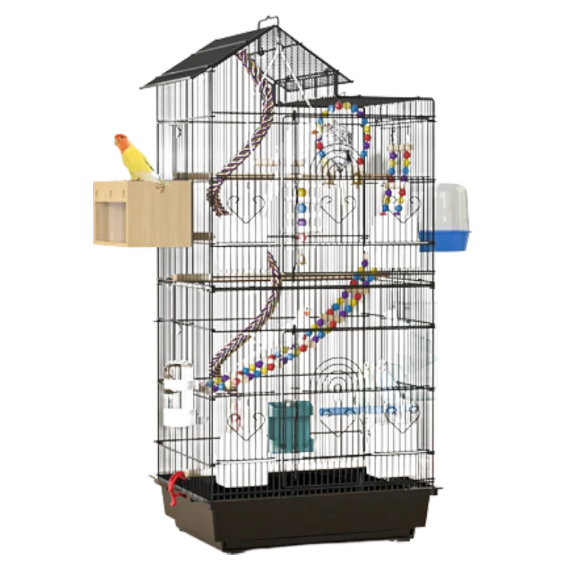 Toys Metal Birdcage Large Parrot Luxury  Bird Accessories  Canarios Cage Pour Oiseaux Pet Supplies