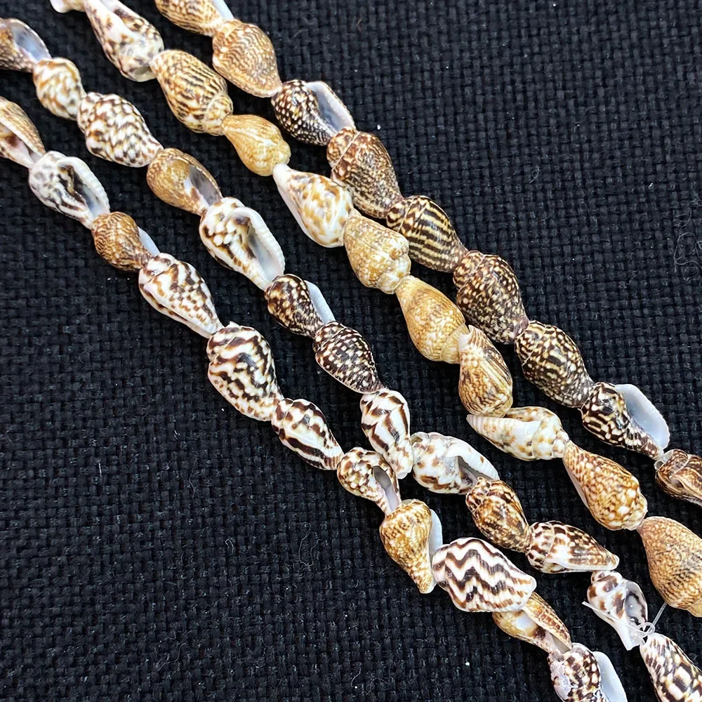 Natural Sea Conch Shell Necklace Beads White Snail-shaped Shell Beads for Jewelry Making DIY Charms Bracelet Fashion Accessories