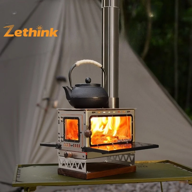Mini estufa de leña de elfo al aire libre, tienda de campaña, calefacción de mesa, chimenea pequeña, estufa de Picnic portátil