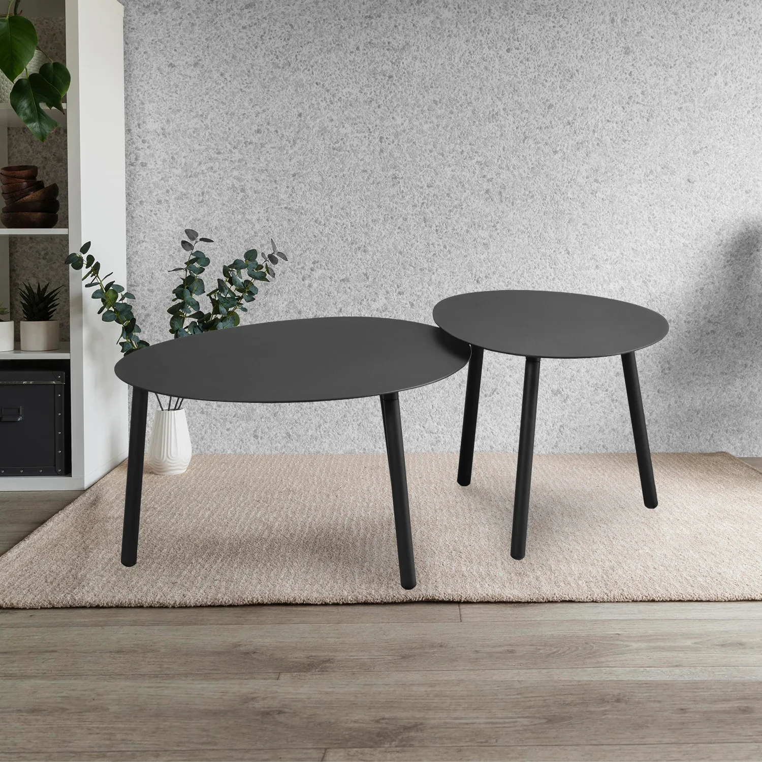 

#For villa side table indoor use metal waterproof modern garden patio living room aluminum furniture coffee side table