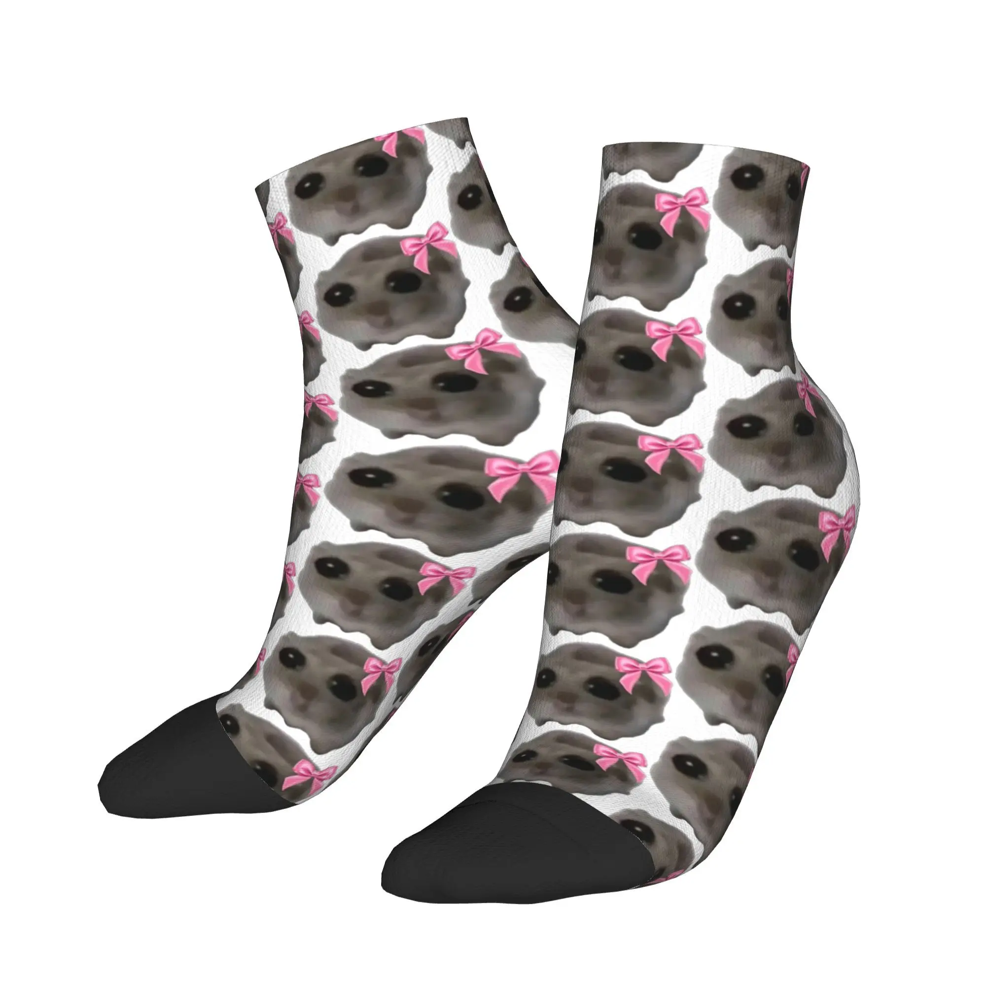 

Casual Coquette Sad Hamster Girl Sports Socks Polyester Boat Socks for Unisex Non-slip