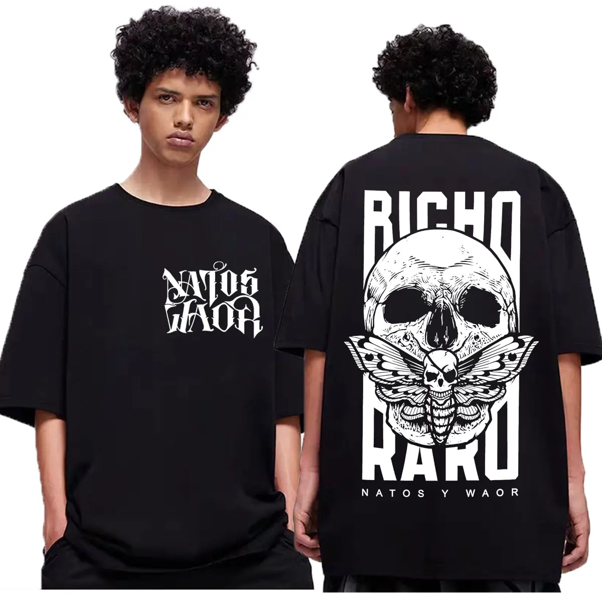 

Rapper Natos Y Waor Merch T-shirt Harajuku Hip Hop Short Sleeve T-shirts Men Women Clothing Gothic Fashion T Shirts Streetwear