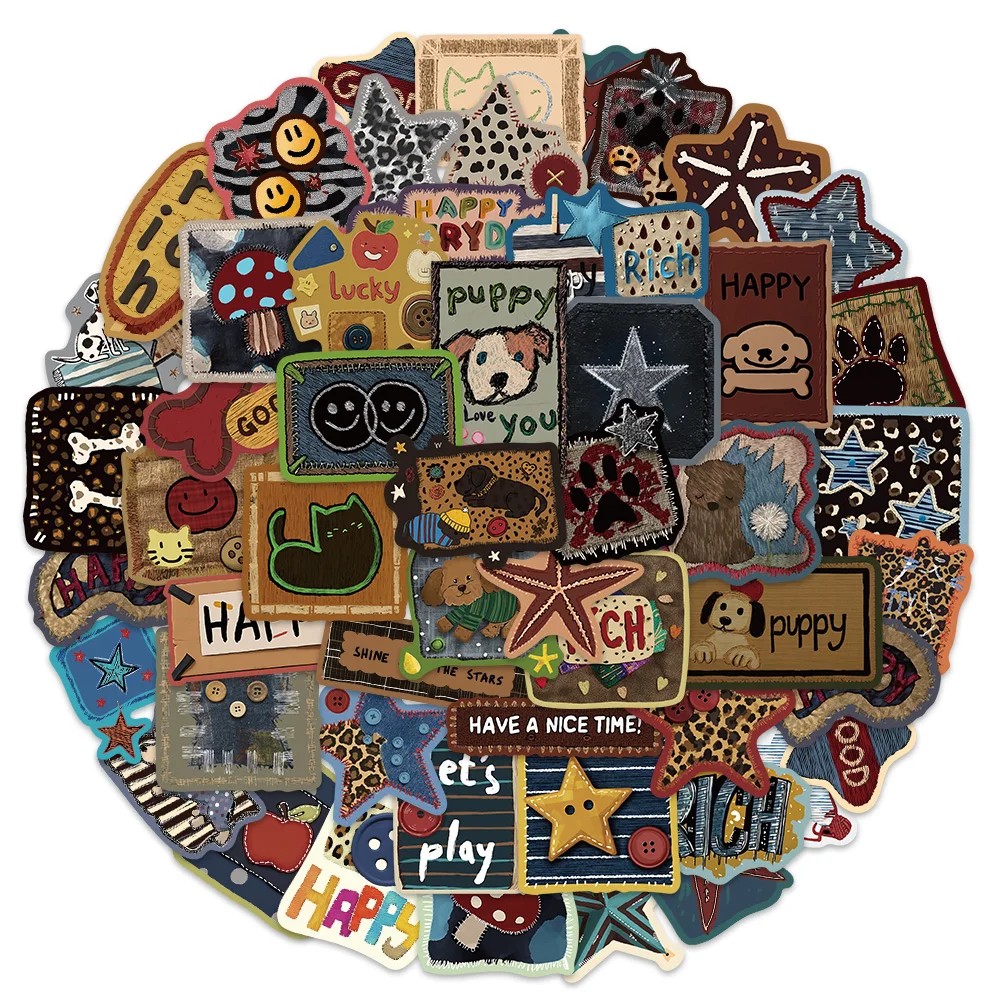 

50PCS American Graffiti Cartoon Fun Stickers Set DIY Phone Case Laptop Water Cup Handbag Waterproof Stickers