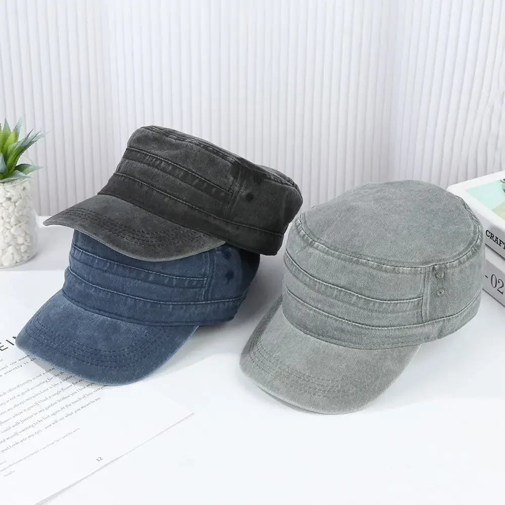 Big Head Man Large Size Pure Cotton Army Make old Flat Cap Outdoors Baseball Cap Fishing Cap Summer sun hat