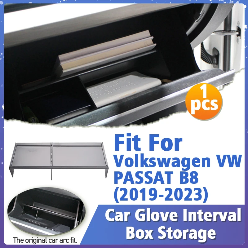 

Car Glove Box Interval Storage For Volkswagen VW Passat B8 2019 2020 2021 2022 2023 Interior Accessories Co-poilot Storage Box