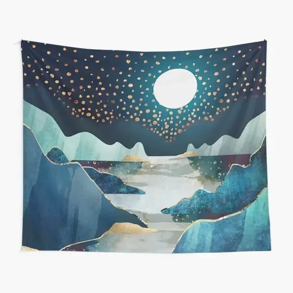 Forest Mountain Tapestry Starry Sky Tapestry Wall Hanging Art Nature Landscape Tapestry Decorative for Living Room Bedroom