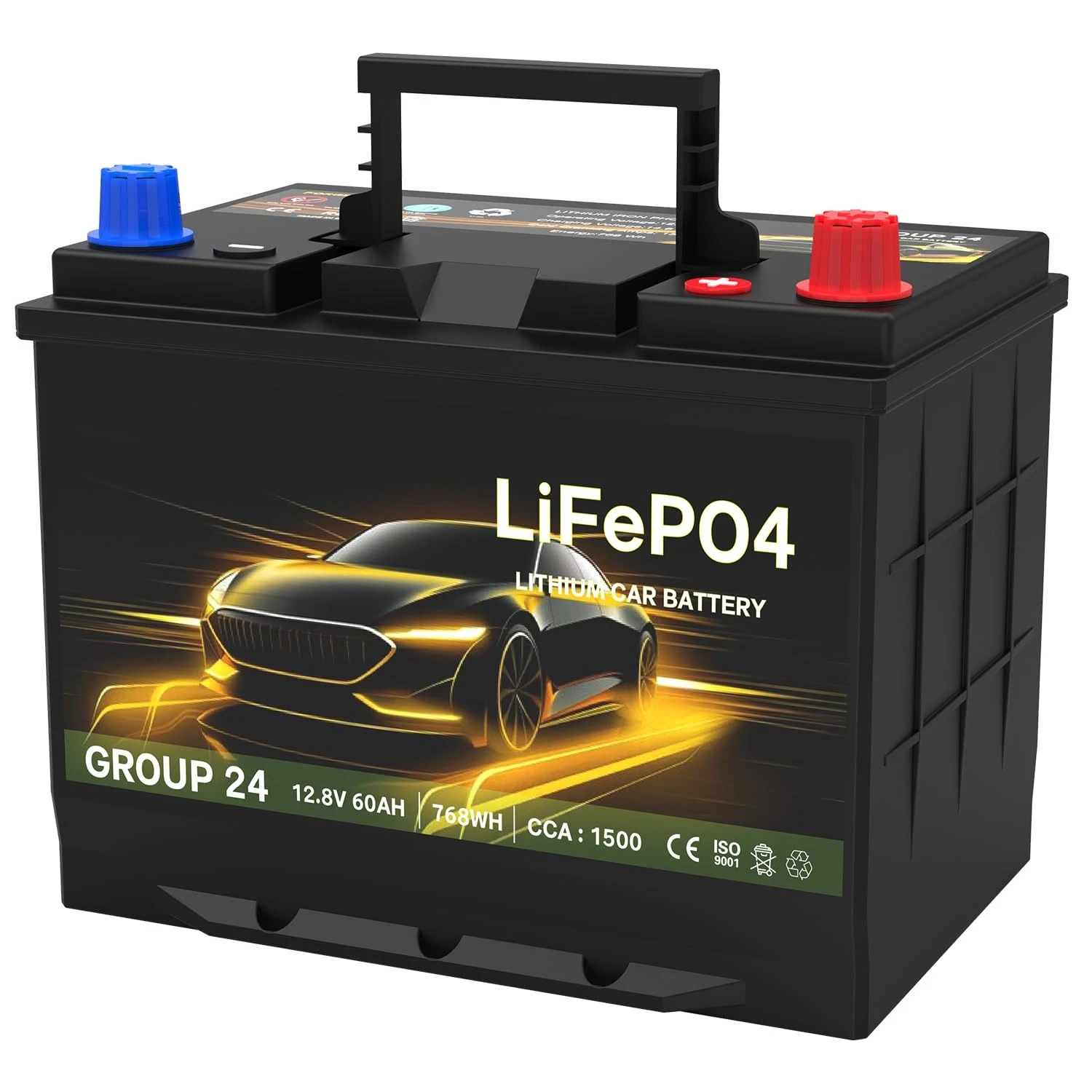 

Литиевая батарея GROUP 24 12V 60AH для автомобиля с 1500CCA, LiFePO4 аккумулятор для систем Start-Stop, высокопроизводительная, на заказ