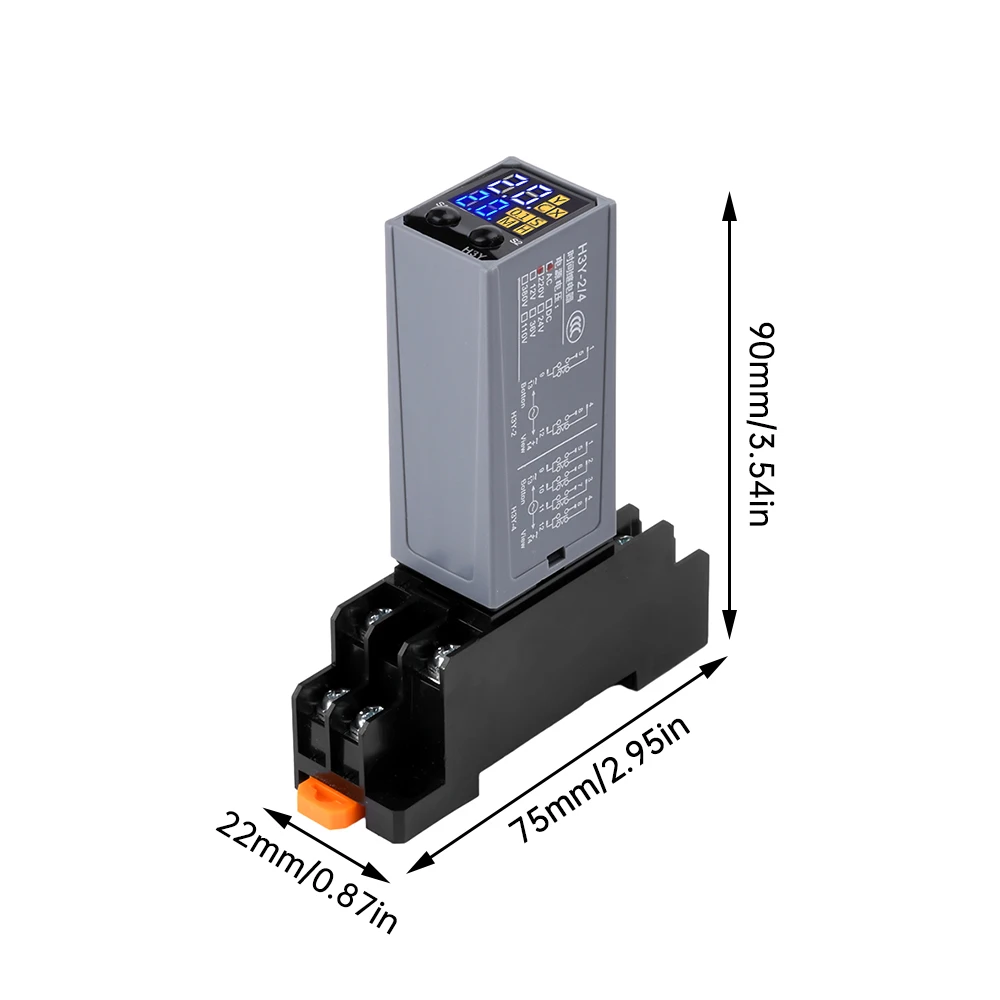 調整可能なタイムリレーサイクル制御遅延器、LEDデジタルディスプレイ、2オン、オフ、デュアルコントロール、DC 12v、DC 24v、AC 220v