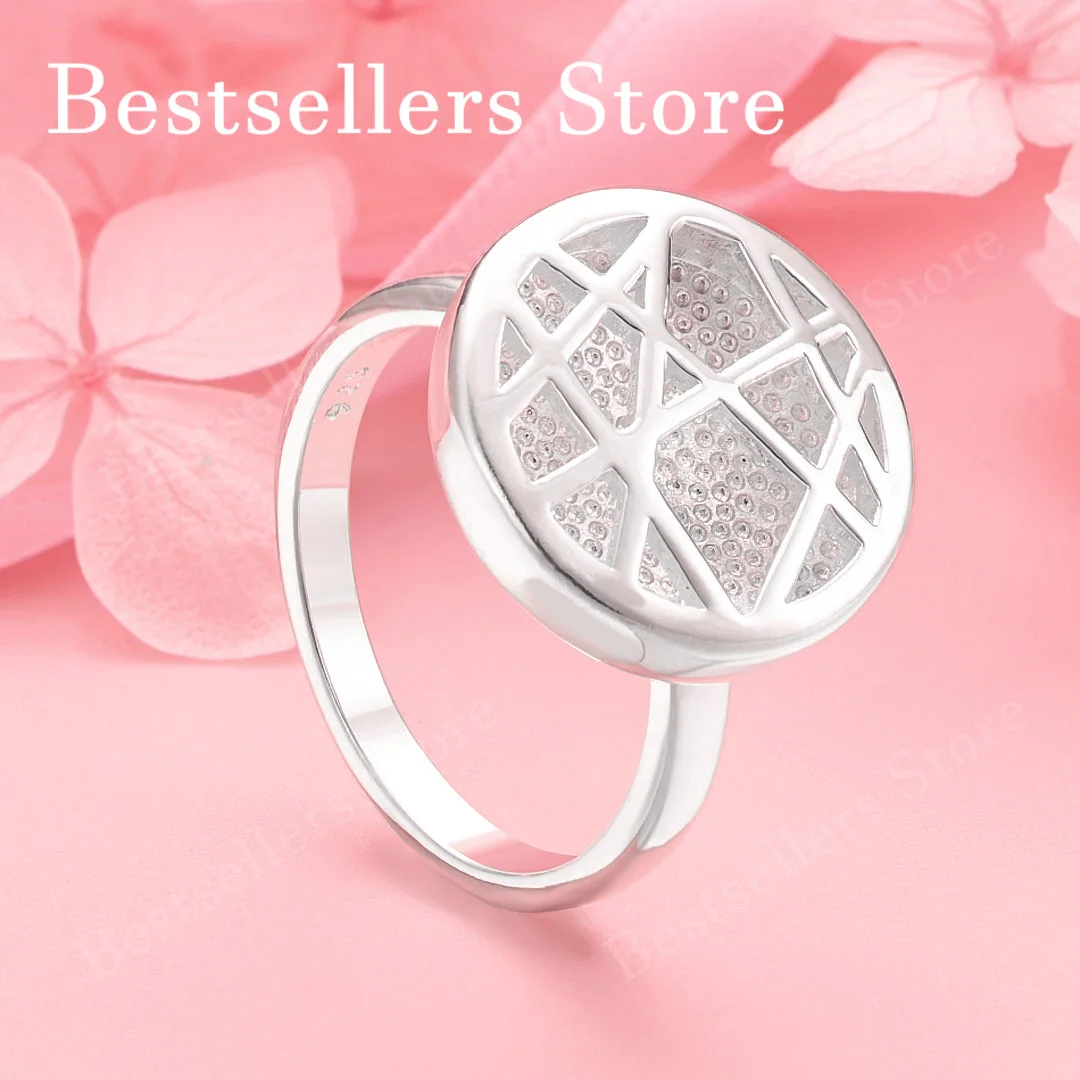 

1 шт., изысканное круглое кольцо из стерлингового серебра 925 пробы 7-10, модный женский свадебный подарок, ювелирные аксессуары