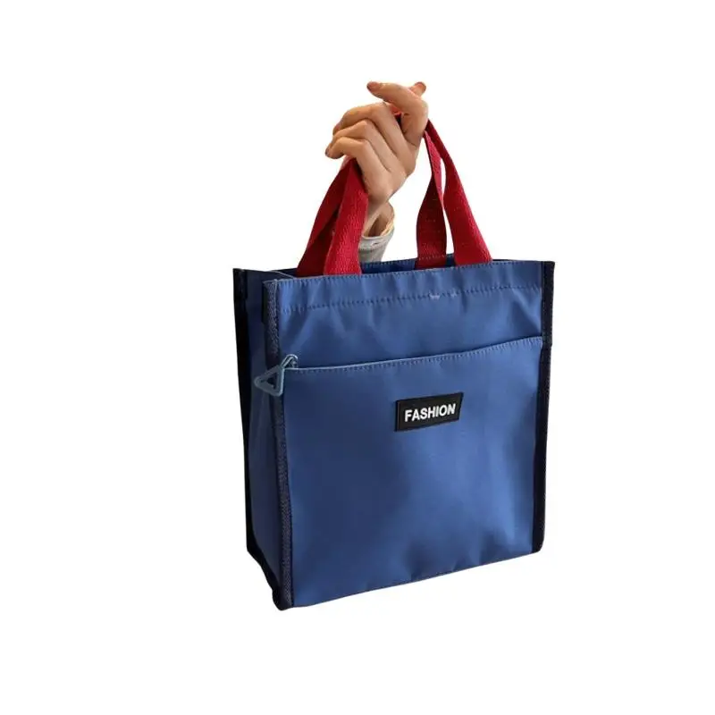 Canvas-Handtasche, Tragetasche mit großem Fassungsvermögen, Reißverschluss, tragbare Umhängetasche für Schüler, Schulbücher, Büro, tägliche Einkäufe. – Detail 7