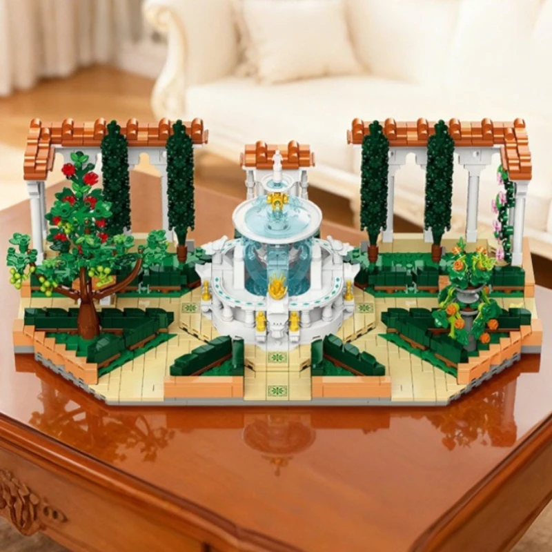 

Mini Fountain Square DIY Building Blocks Assembly Square Creative Educational Toy for Children