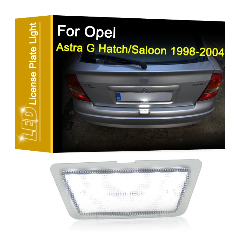 12V LED Number Plate Lamp For Opel Astra G Hatch Saloon 1998 1999 2000 2001 2002 2003 2004 White License Plate Light Assembly