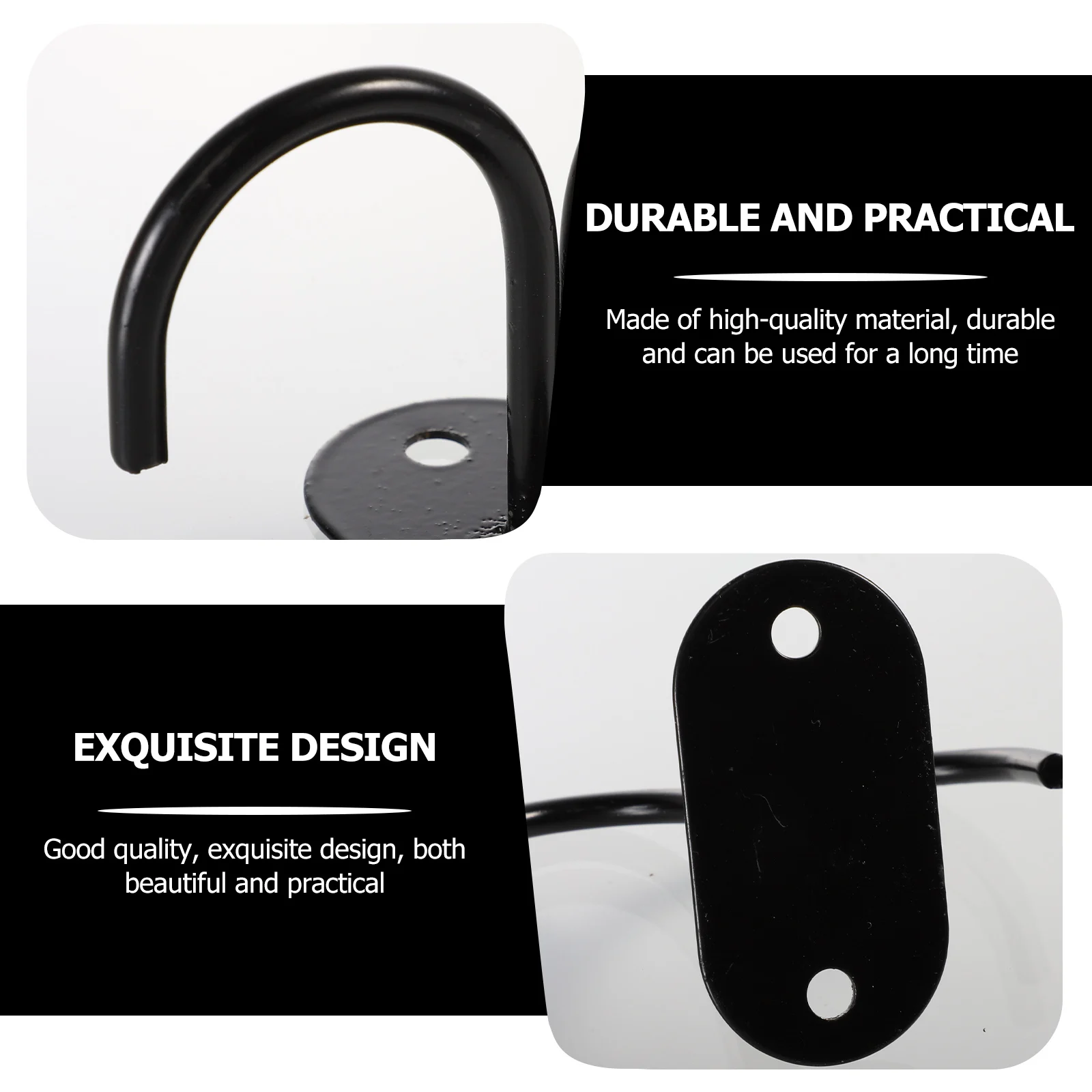 4pcs Kitchen Holder Hooks Mug Hanging Racks Coffee Holders Drying Hooks Storage Organizers Home Decor Iron Mug Racks Under