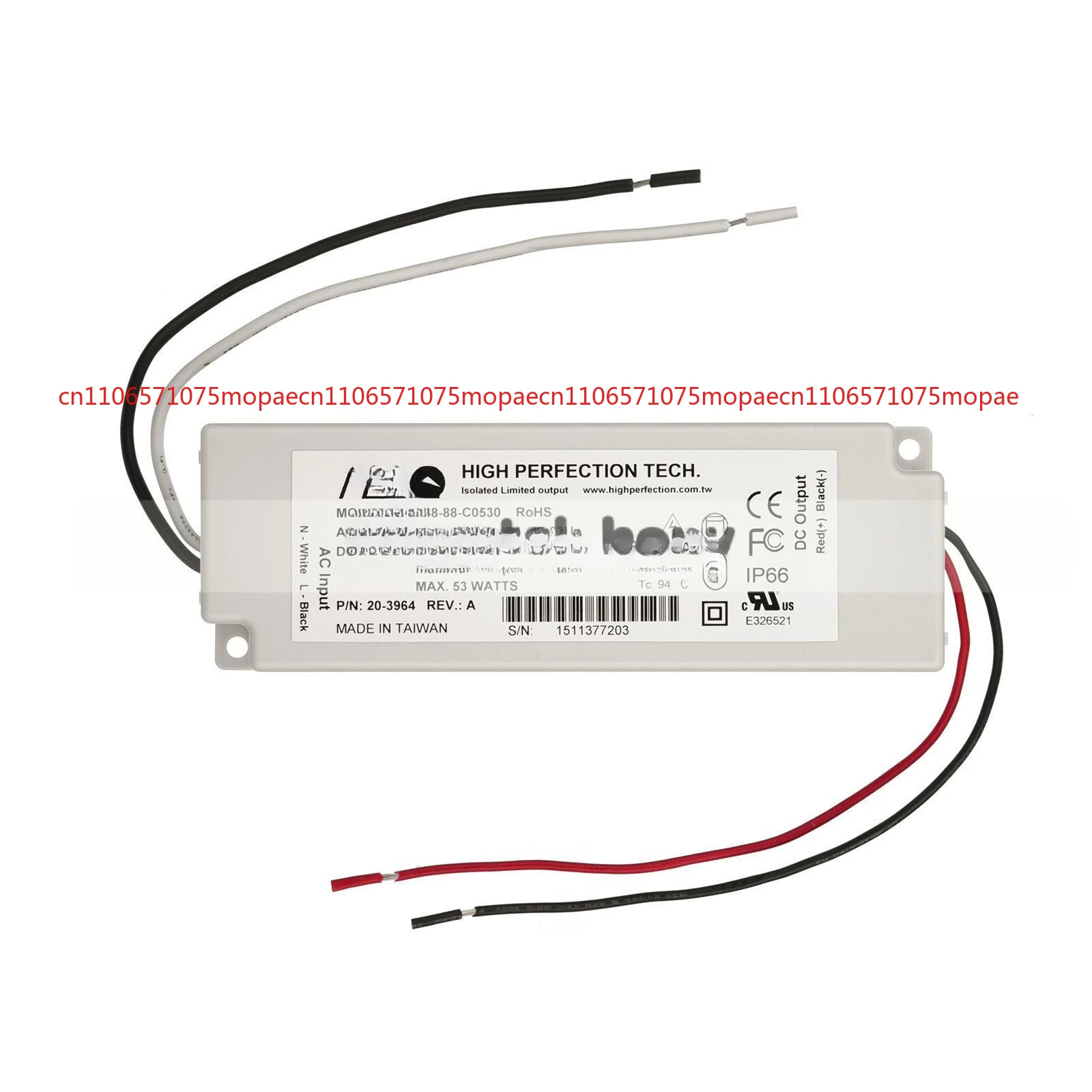 

Высокоэффективный источник питания для светодиодов LF1048-88-C0530 от переменного тока в постоянный, 37-53 Вт