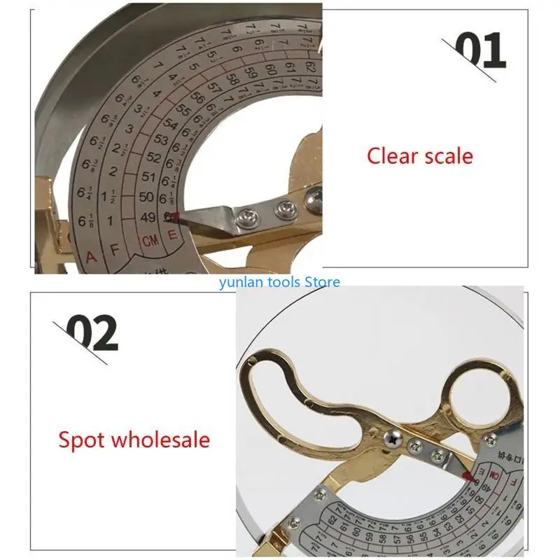 

50LB Space Metal Handle Hat Ruler Scissor Type Ring Adult Hat Size Measuring