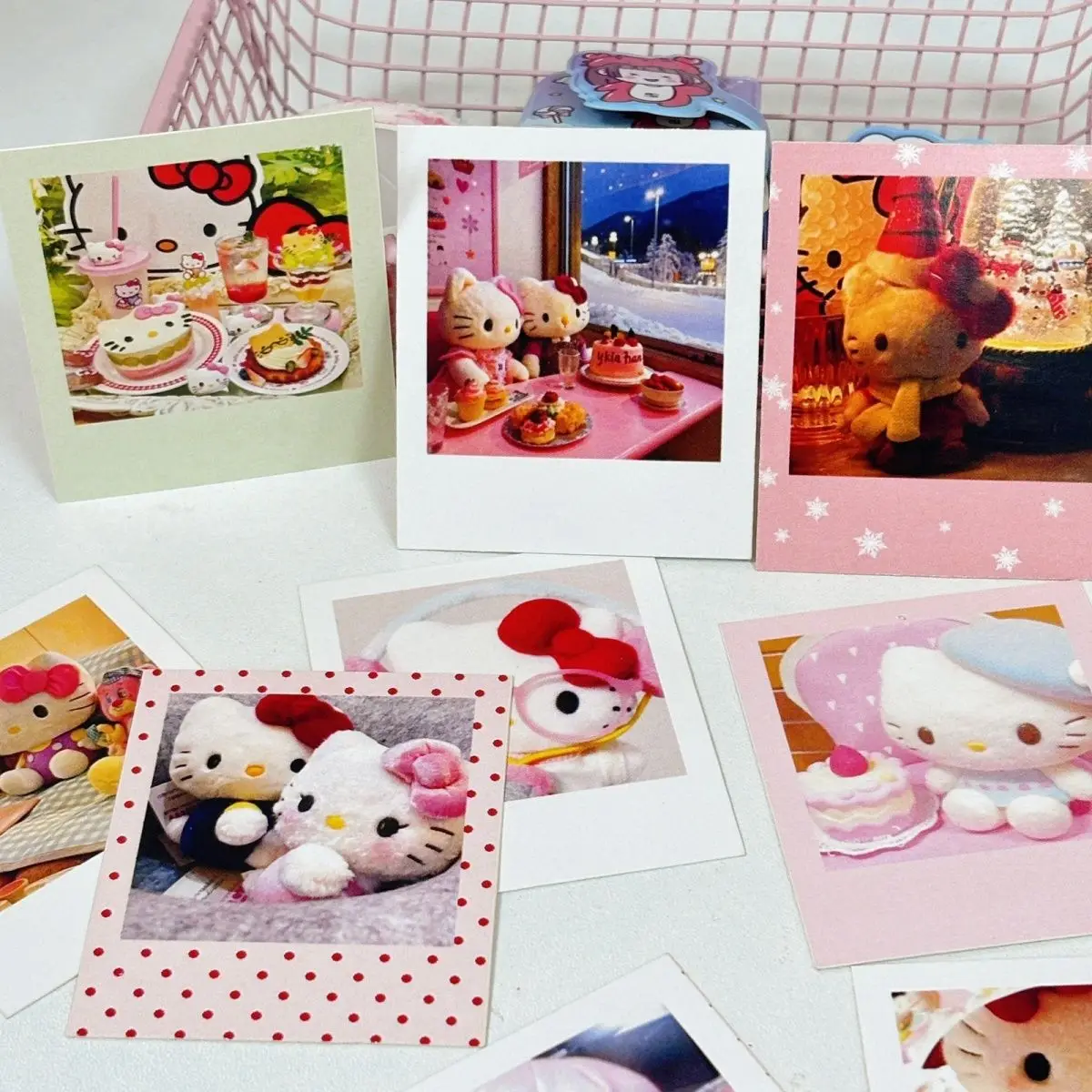INS High Beauty KT Cat Sanrio Series Polaroid بطاقة صغيرة لتزيين حساب DIY ديكور مطبوع ذاتيًا