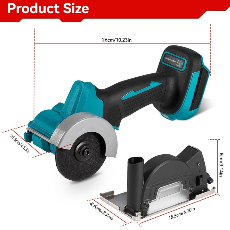 76 มม.Brushless เครื่องบดมุมไฟฟ้าปรับไร้สายขัดตัดไม้เครื่องมือสําหรับ Makita 18Vbattery