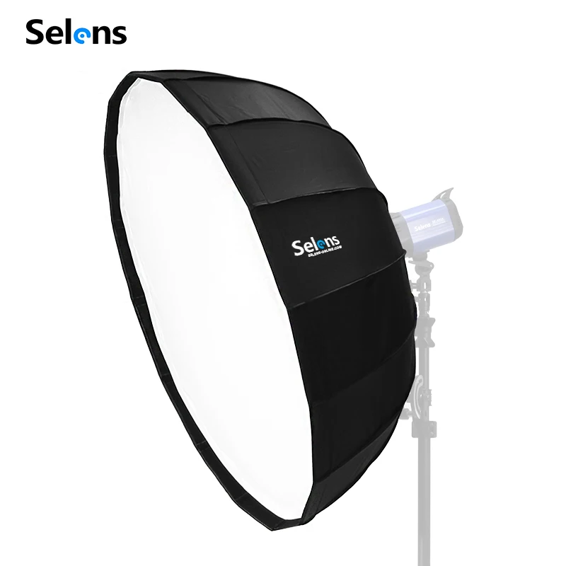 Selens 105cm 16 Rods Dish Softbox Quick Folding Portable with Bowens Mount for Studio Portrait Photography