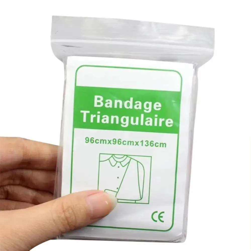 10Pcs Non-Woven Hemostatic Kaolin Gauze Z Folding Arm Wrapping Stop Bleeding Gauze 10Pcs Fracture Fixation Triangular Bandage