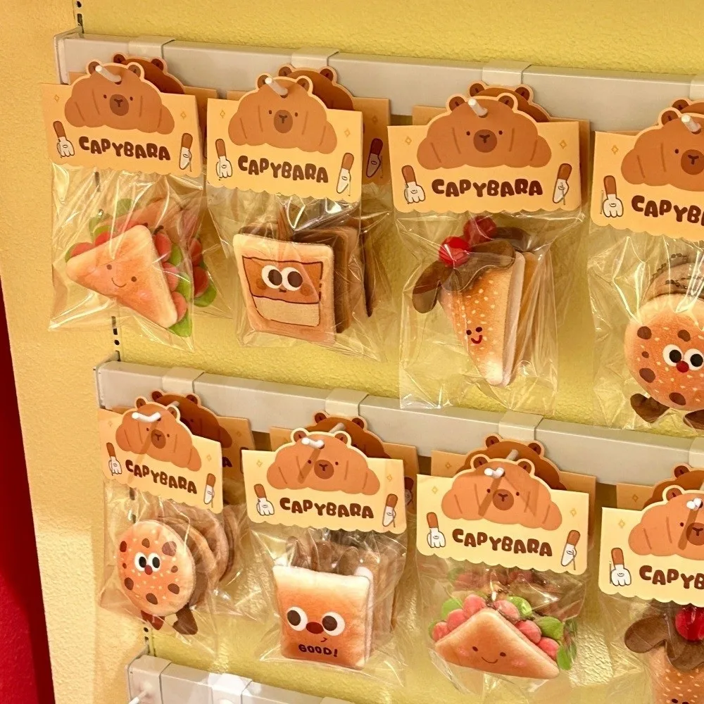 Neue Plüsch Lustige Lebensmittel Puppe Anhänger Kawaii Cartoon Brot Charme Puppe Schlüsselbund Nette Dessert Rucksack Dekoration Geschenk
