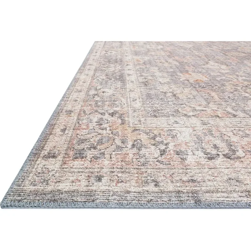 Skye Collection SKY-01 رمادي/مشمش 9'-0" x 12'-0"،.13 بوصة سميكة، سجادة منطقة، ناعمة، متينة، مستوحاة من الطراز العتيق